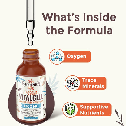13-in-1 Liquid Oxygen Boost & Nutrient Supplement, Liposomal Optimised-Delivery Blend with Trace Minerals, Amino Acids, CoQ10, B Vitamins & Fulvic Acid, Daily Wellness Liquid Oxygen Drops, 118 ml
