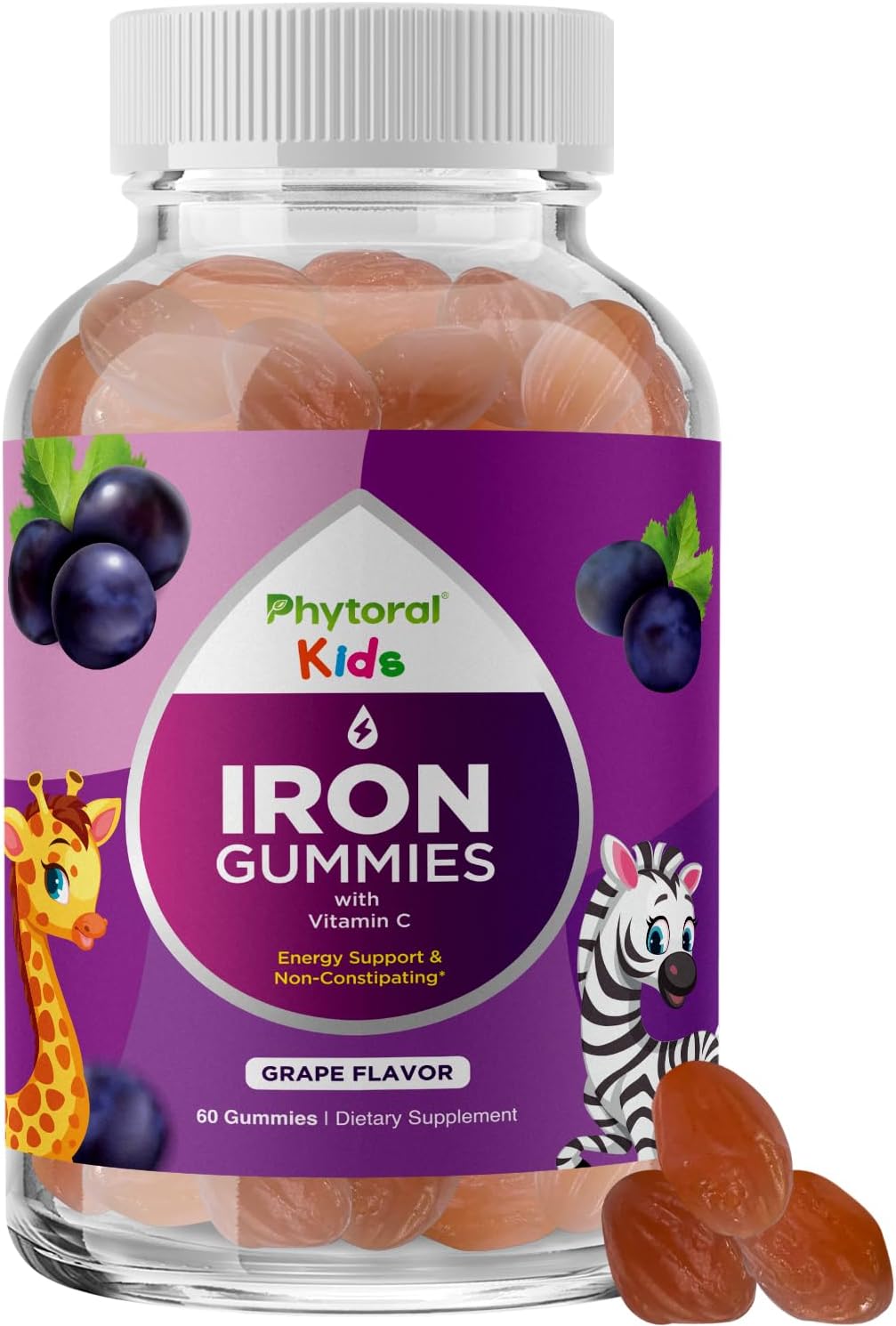 Phytoral Kids Iron Gummies with Vitamin C – Multivitamin for Immunity & Energy - görsel 1