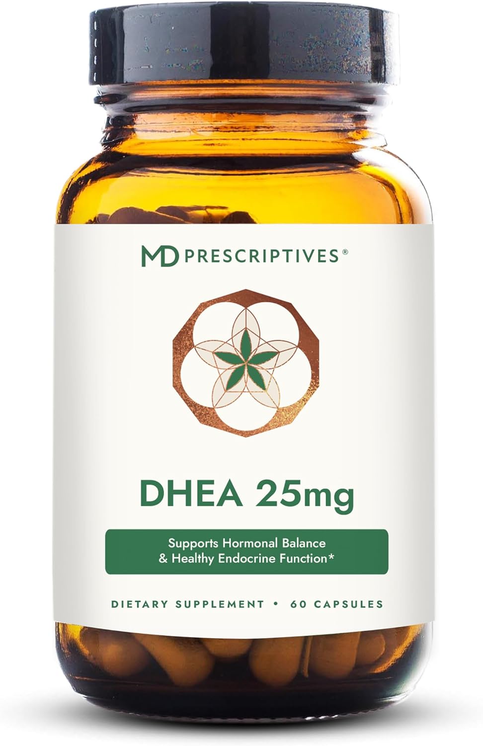 MD Prescriptives DHEA 25mg Food Supplement – Micronised from Natural Wild Yam – Supports Bone Health and Hormone Balance – 60 Capsules - görsel 1