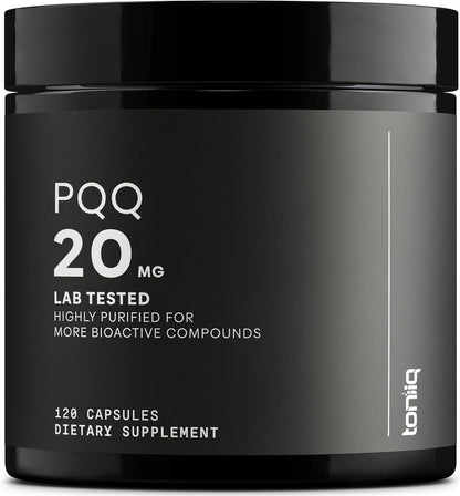 Toniiq PQQ 20mg - 99%+ Pure Pyrroloquinoline Quinone - 120 Vegetarian Capsules