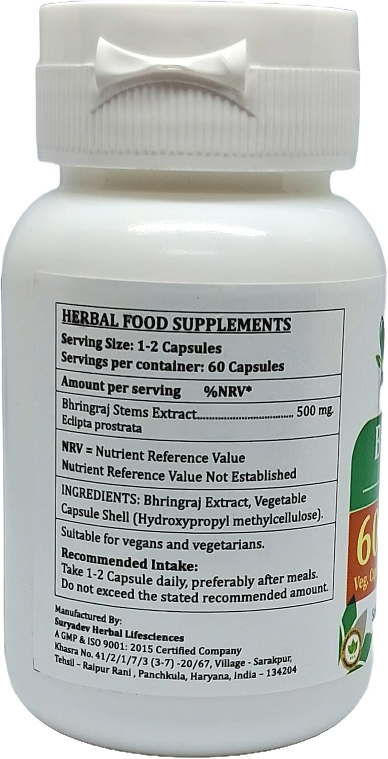 Bhringraj Capsules 500 mg, 60 Capsules (Pack of 4) - görsel 5