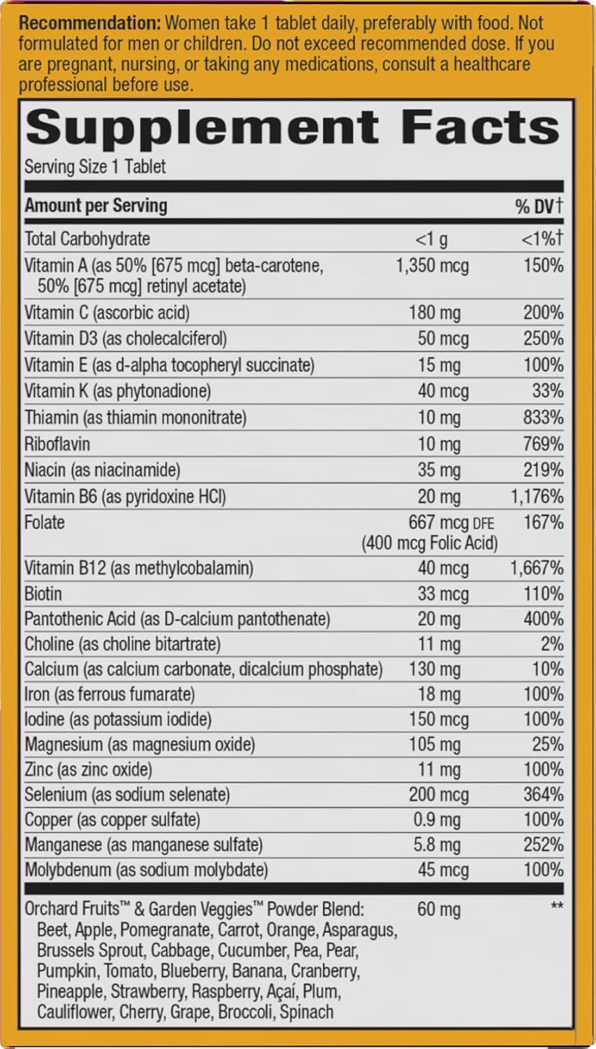 Nature's Way Alive! Ultra Multivitamin for Women - Complete Daily Multivitamin with Methylated B12, 60 Tablets - görsel 9