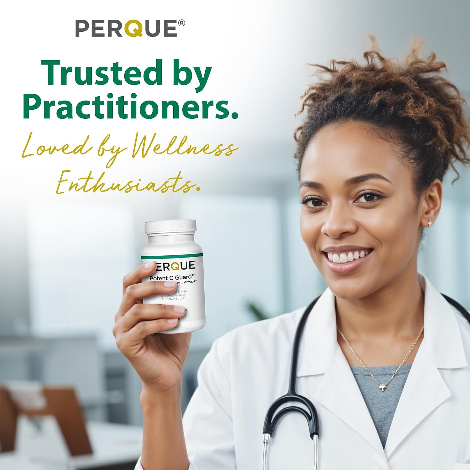 PERQUE Buffered Vitamin C Ascorbate Powder - pH Balanced, Allergen-Free, Effervescent - 454 g - görsel 5