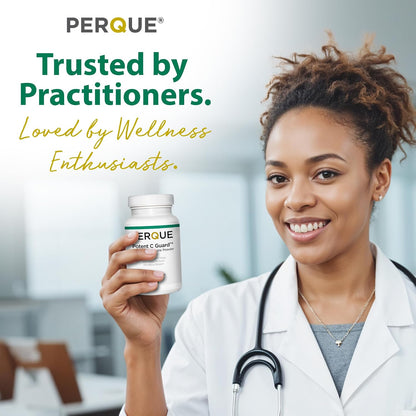PERQUE Buffered Vitamin C Ascorbate Powder - pH Balanced, Allergen-Free, Effervescent - 454 g