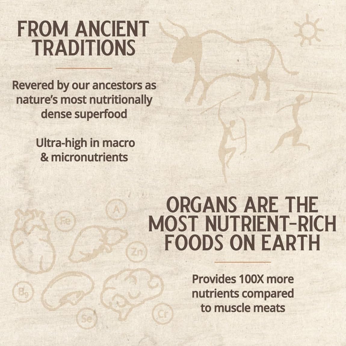 Grass-Fed Freeze-Dried Bovine Heart & Liver Capsules - 3000 mg per Serving - CoQ10, Iron, Zinc & B12 Supplement - görsel 6