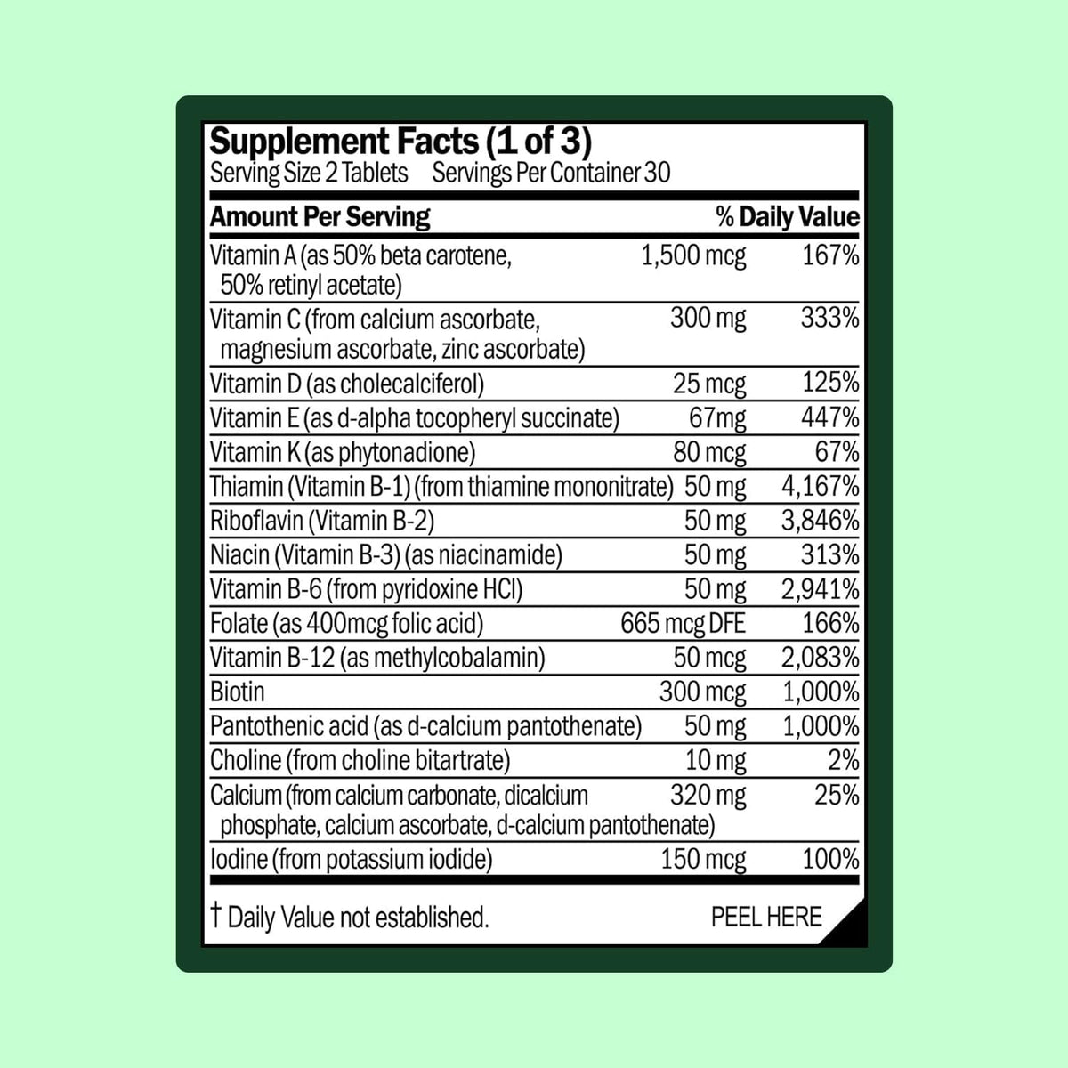 WellWithAll Multivitamin for Men with Zinc, Vitamin D, B12, K2 & Calcium | Contributes to Normal Immune Function, Energy & Bone Health | Daily Supplement | Allergen-Free | 60 Tablets - görsel 3