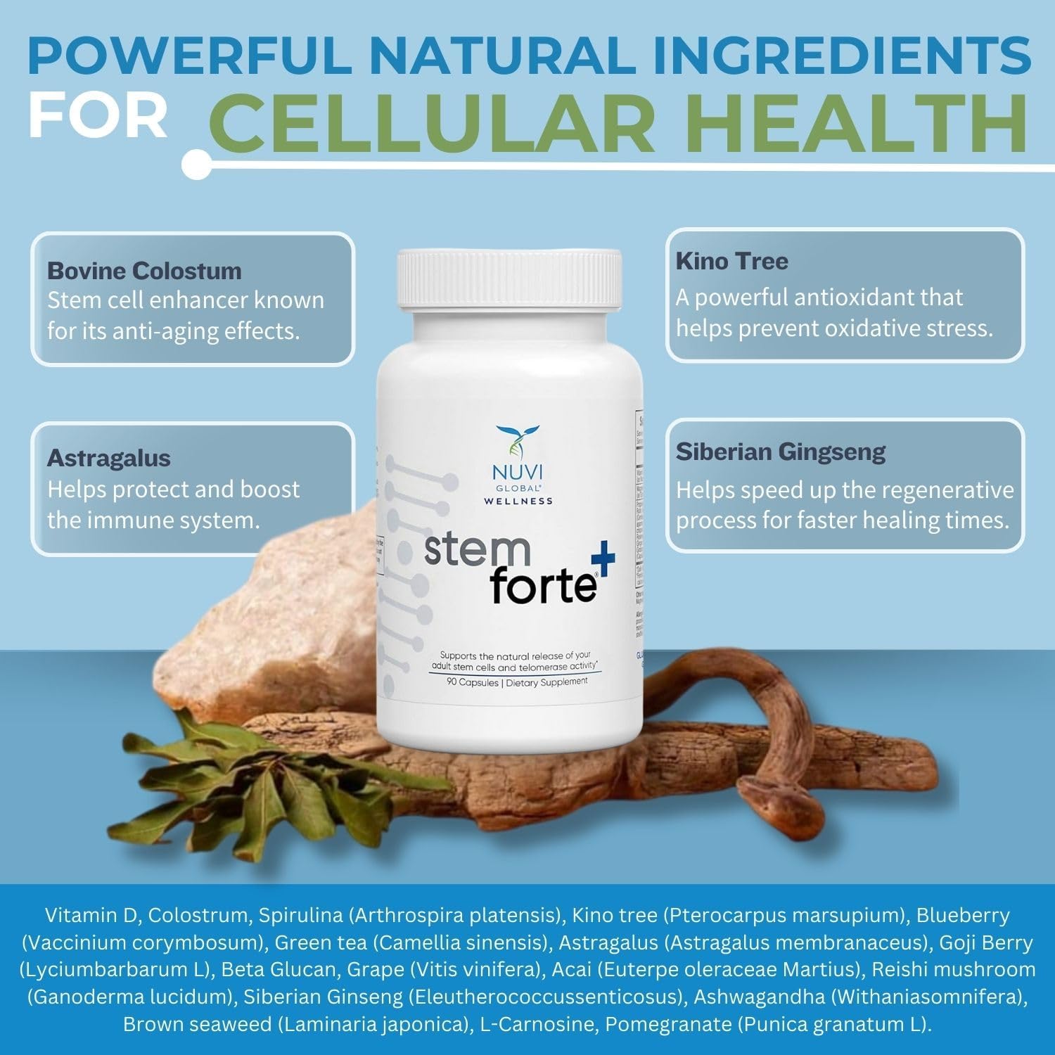 NuVi Global Stemforte Plus – Stem Cell and Telomere Supplement – 90 Capsules - görsel 10