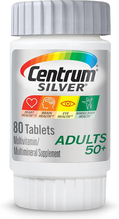 Centrum Silver Multivitamin for Adults 50 Plus, 80 Tablets