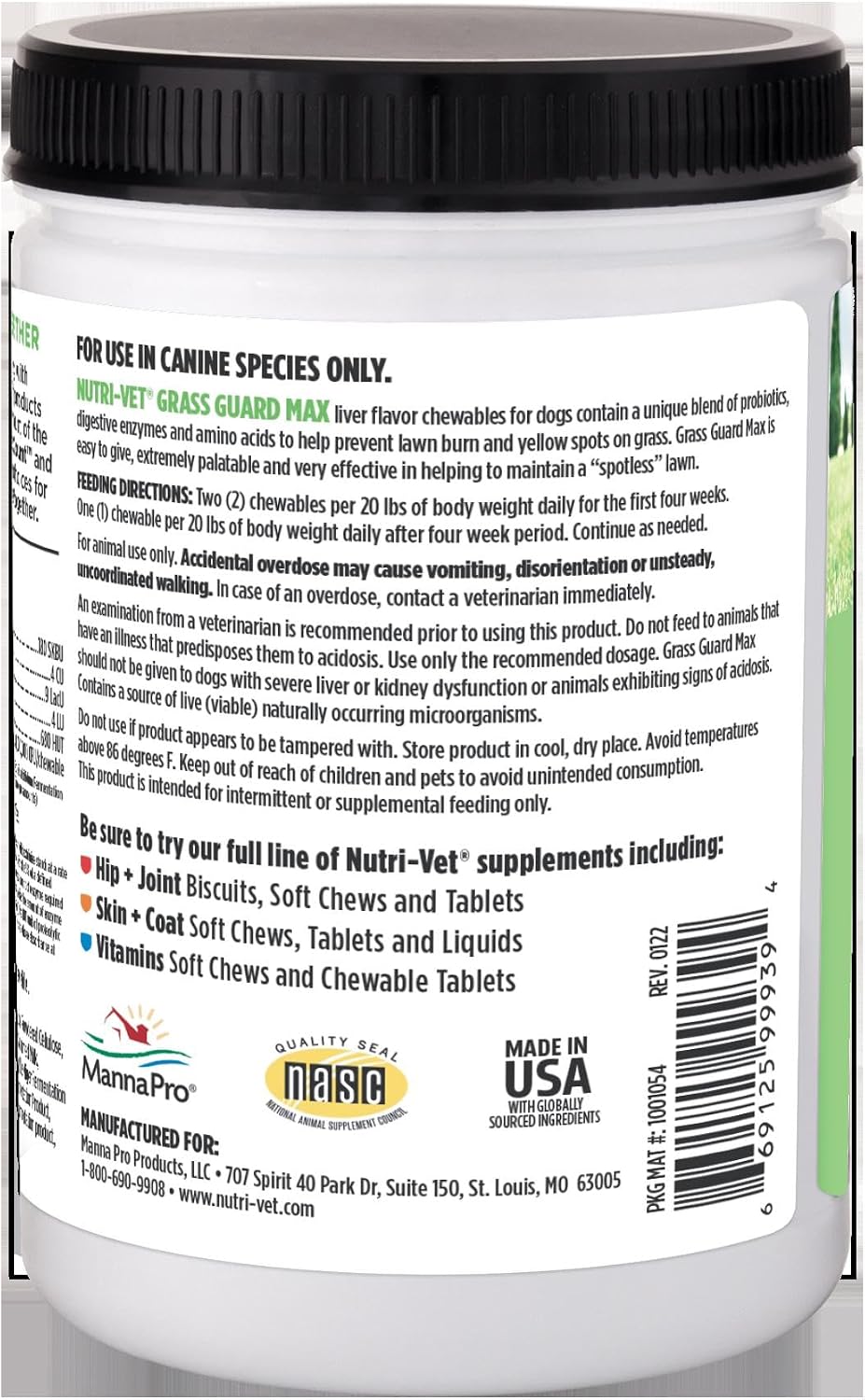 Nutri-Vet Grass Guard Chewables for Dogs (365 Chewable Tablets) - görsel 7