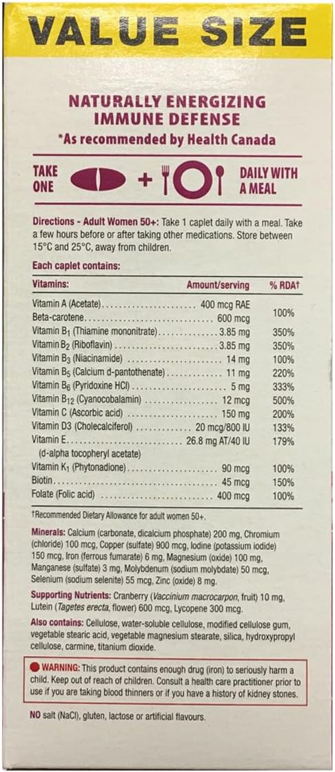 Jamieson 100% Complete Multivitamin for Women 50+, 150 caplets - görsel 1