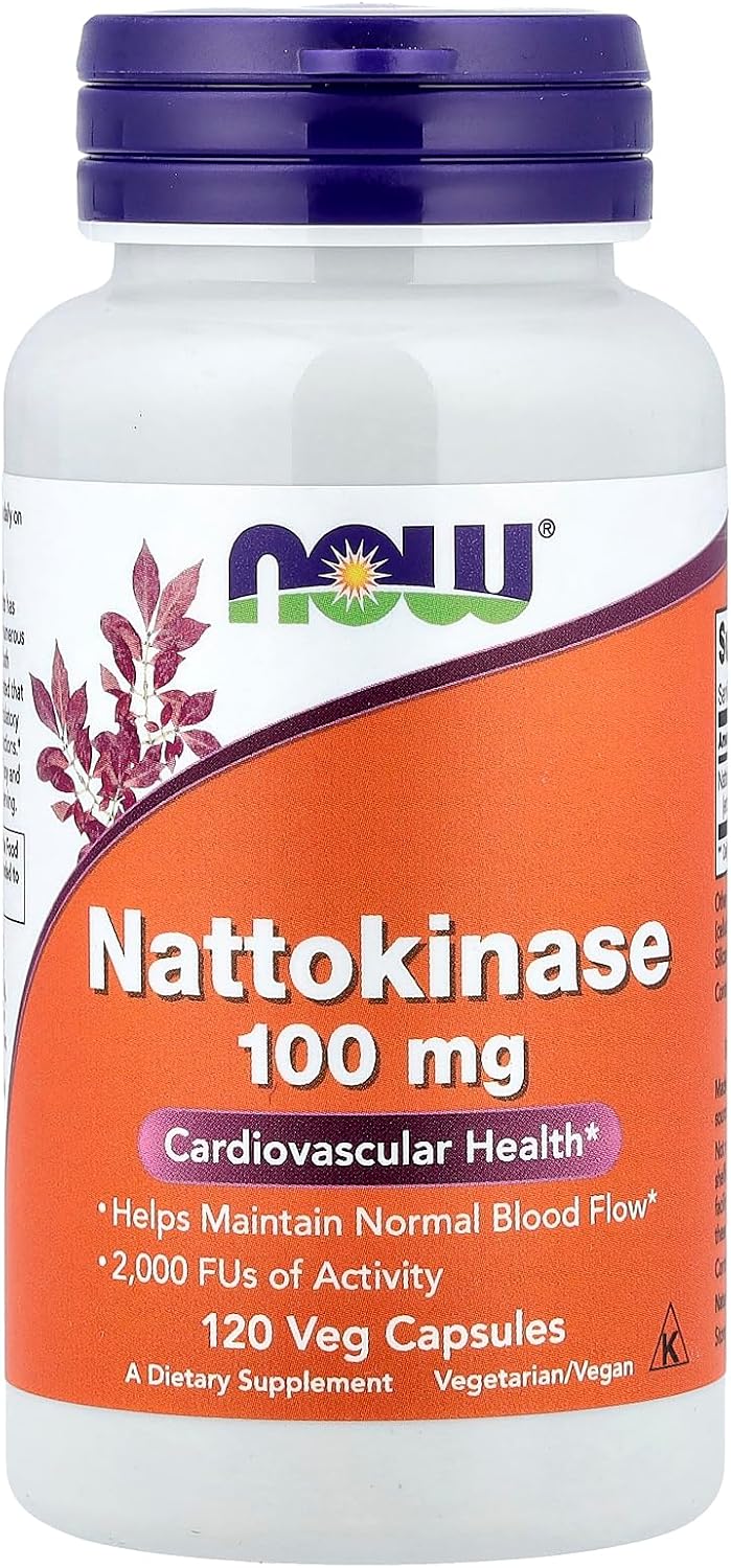 NOW Foods Nattokinase 100 mg, 120 VegiCaps - görsel 1