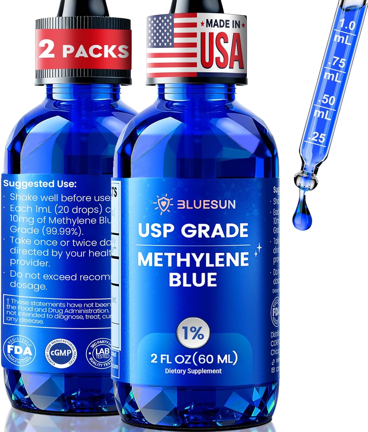 Bluesun Methylene Blue Drops 1% – USP Pharmaceutical Grade – 60ml (10mg/mL) - görsel 10