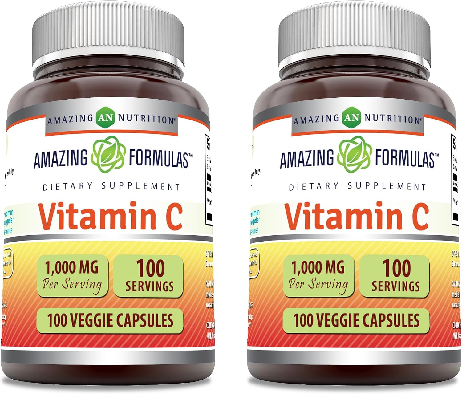 Amazing Formulae Vitamin C Supplement | 1000 mg | Veggie Capsules | Non-GMO | Gluten-Free | Made in USA (100 Count, 1 Pack) - görsel 6