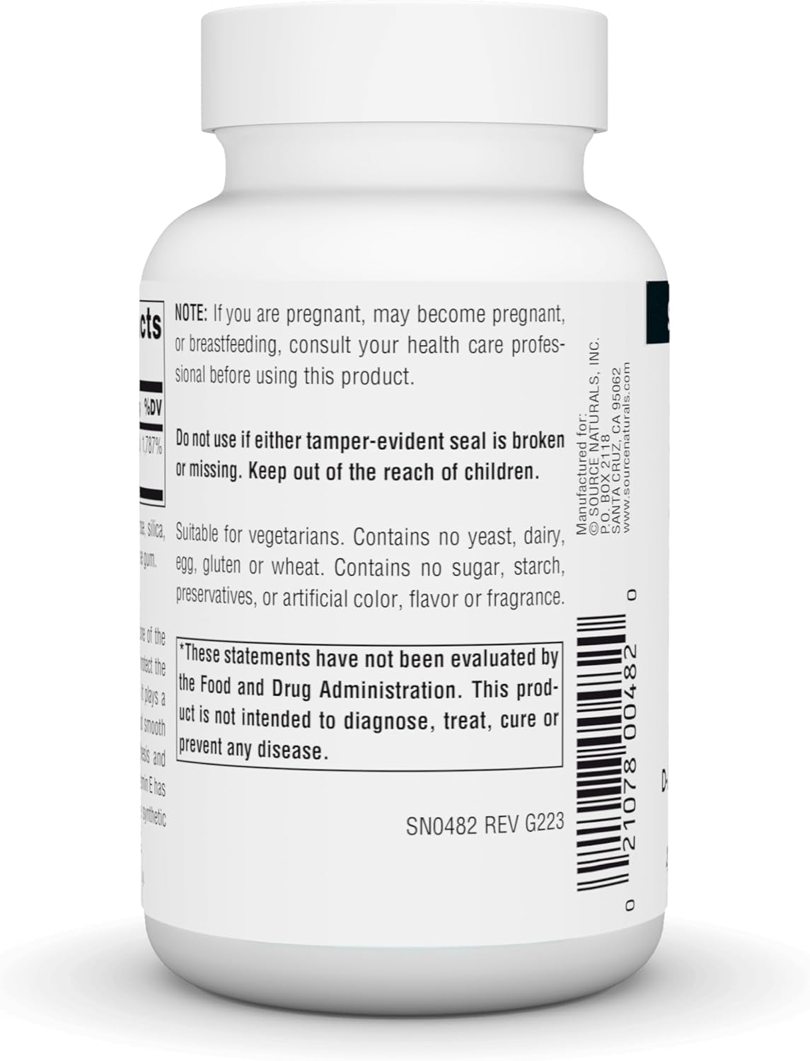 Source Naturals Vitamin E, 400 IU Fat-Soluble Antioxidant - 100 Tablets - görsel 3