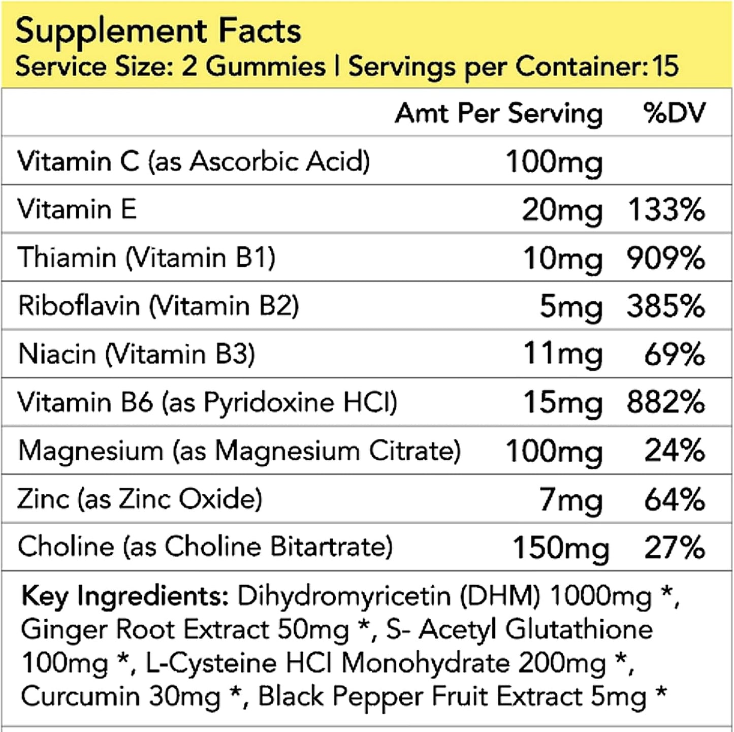 FANDICK DHM 1000 Dihydromyricetin Gummies with Ginger Root and Black Pepper (30 Count) - görsel 2