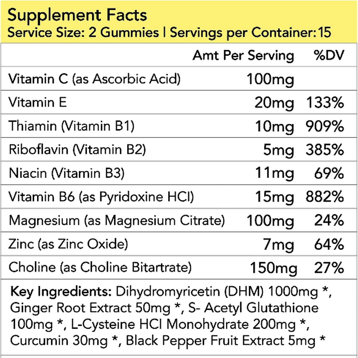 FANDICK DHM 1000 Dihydromyricetin Gummies with Ginger Root and Black Pepper (30 Count) - görsel 2
