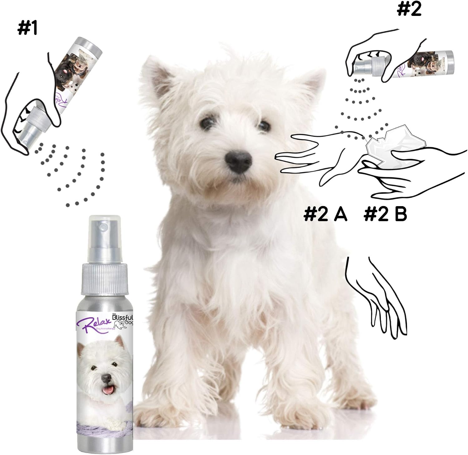 The Blissful Dog West Highland White Terrier Relax Dog Aromatherapy Spray for Dog Anxiety - görsel 4