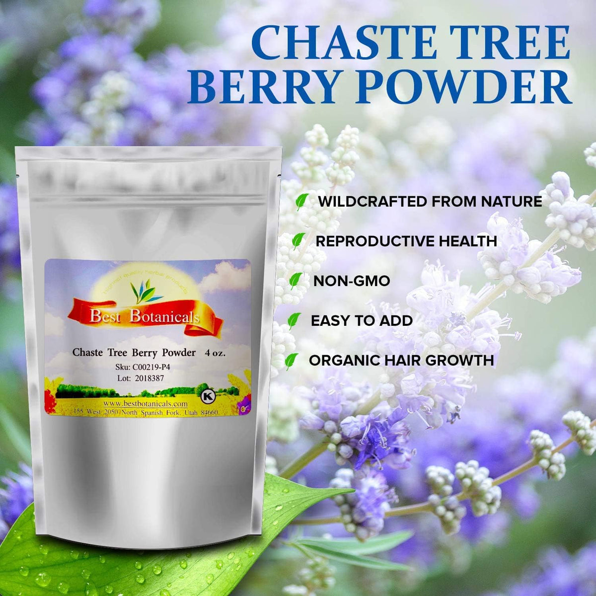 Best Botanicals Chaste Tree Berry Powder 4 oz (113 g) - görsel 3