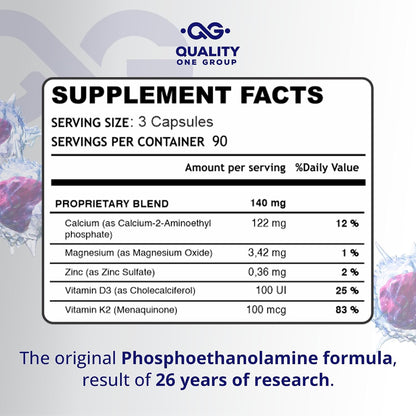 Phosphomax Fosfoetanolamina - Phosphoethanolamine Formula with Vitamin D3 & K2