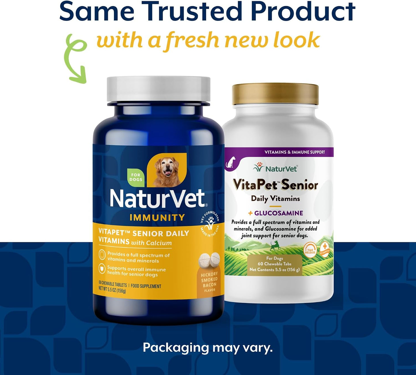 NaturVet VitaPet Senior Daily Vitamins for Senior Dogs – with Glucosamine – 60 Time Release Tablets - görsel 2