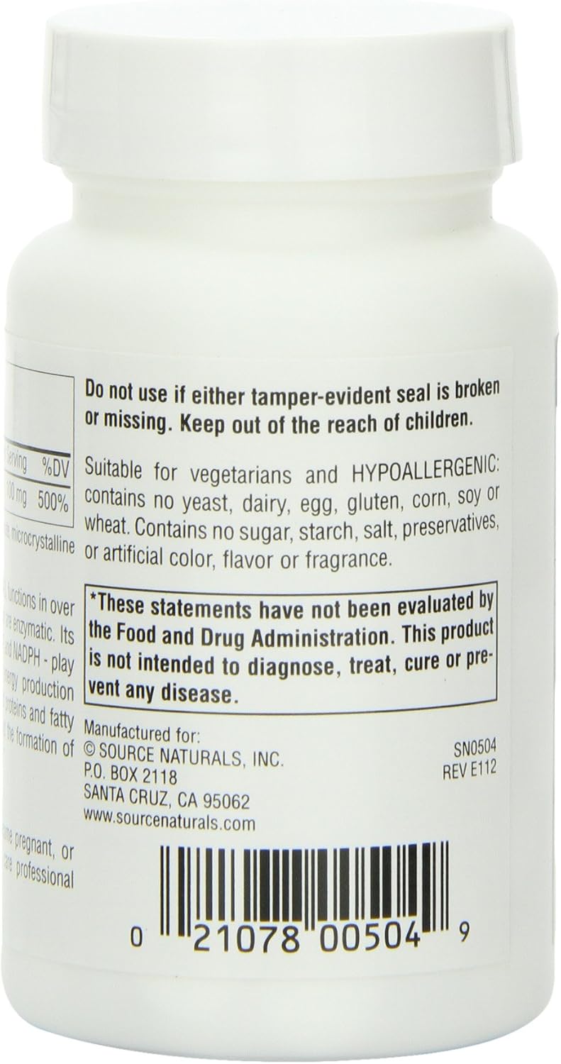 Source Naturals Niacinamide Vitamin B-3 100mg – 250 Tablets (Pack of 3) - görsel 2