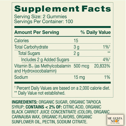 B12 500 mcg Spring Valley Raspberry Flavour Gummy Vitamins, 200 Count