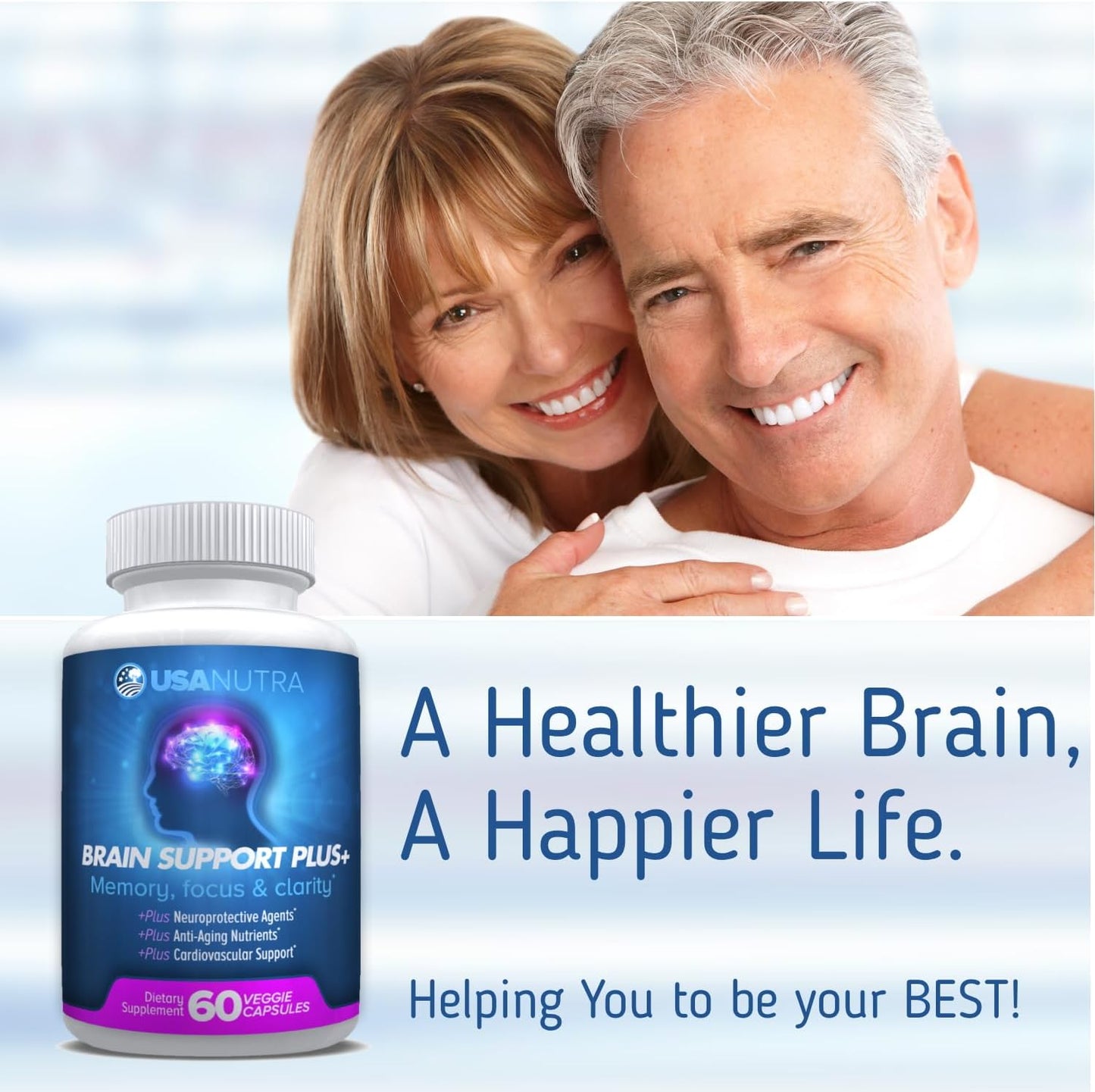 Brain Support Plus - Memory and Focus Supplement with B Vitamins and Herbal Extracts, 60 Capsules - görsel 2