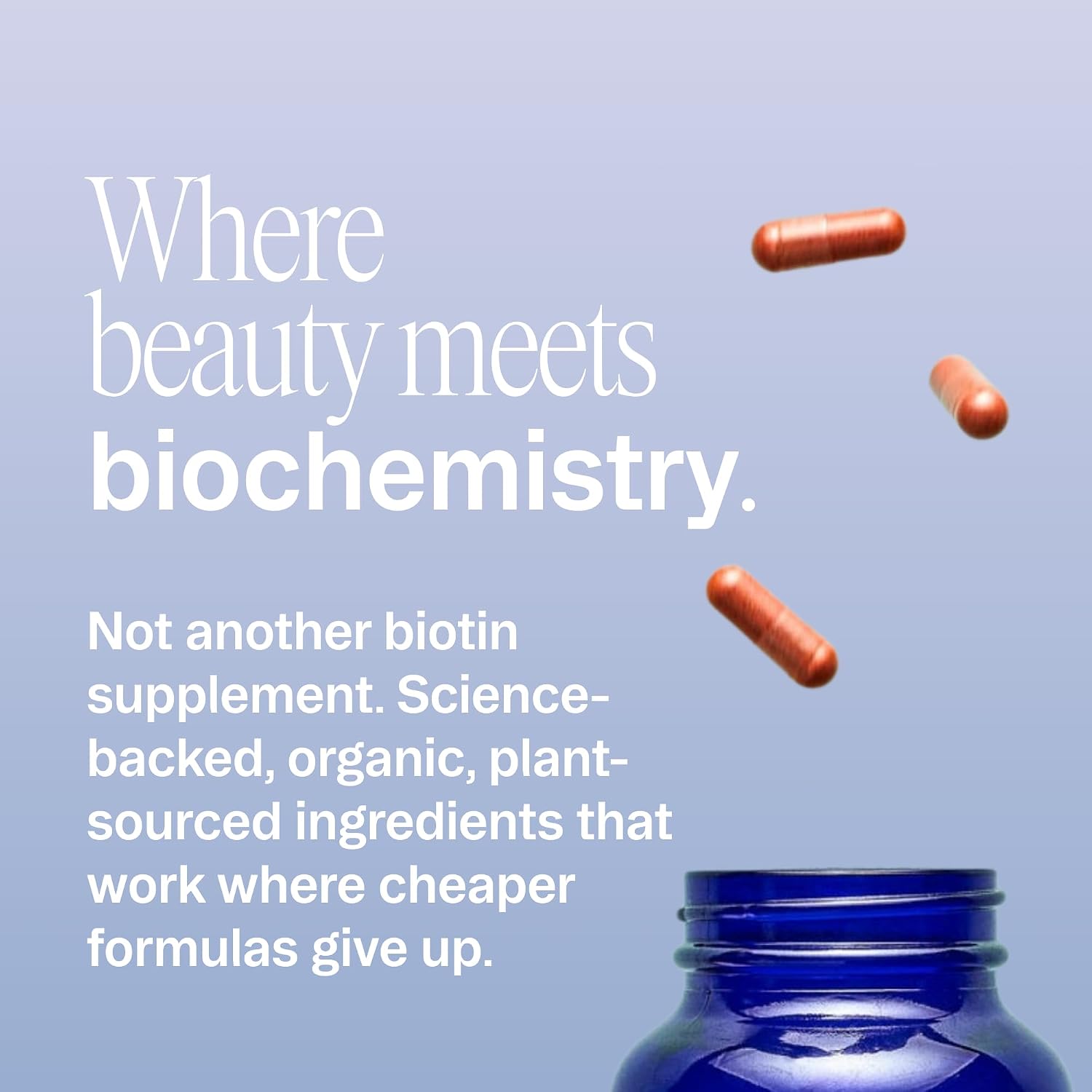 Ora Organic Hair, Skin and Nails Support - Beyoutiful - Beauty Supplement with B Vitamins and Biotin - 60 Vegan Capsules - görsel 3