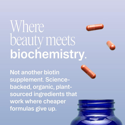 Ora Organic Hair, Skin and Nails Support - Beyoutiful - Beauty Supplement with B Vitamins and Biotin - 60 Vegan Capsules