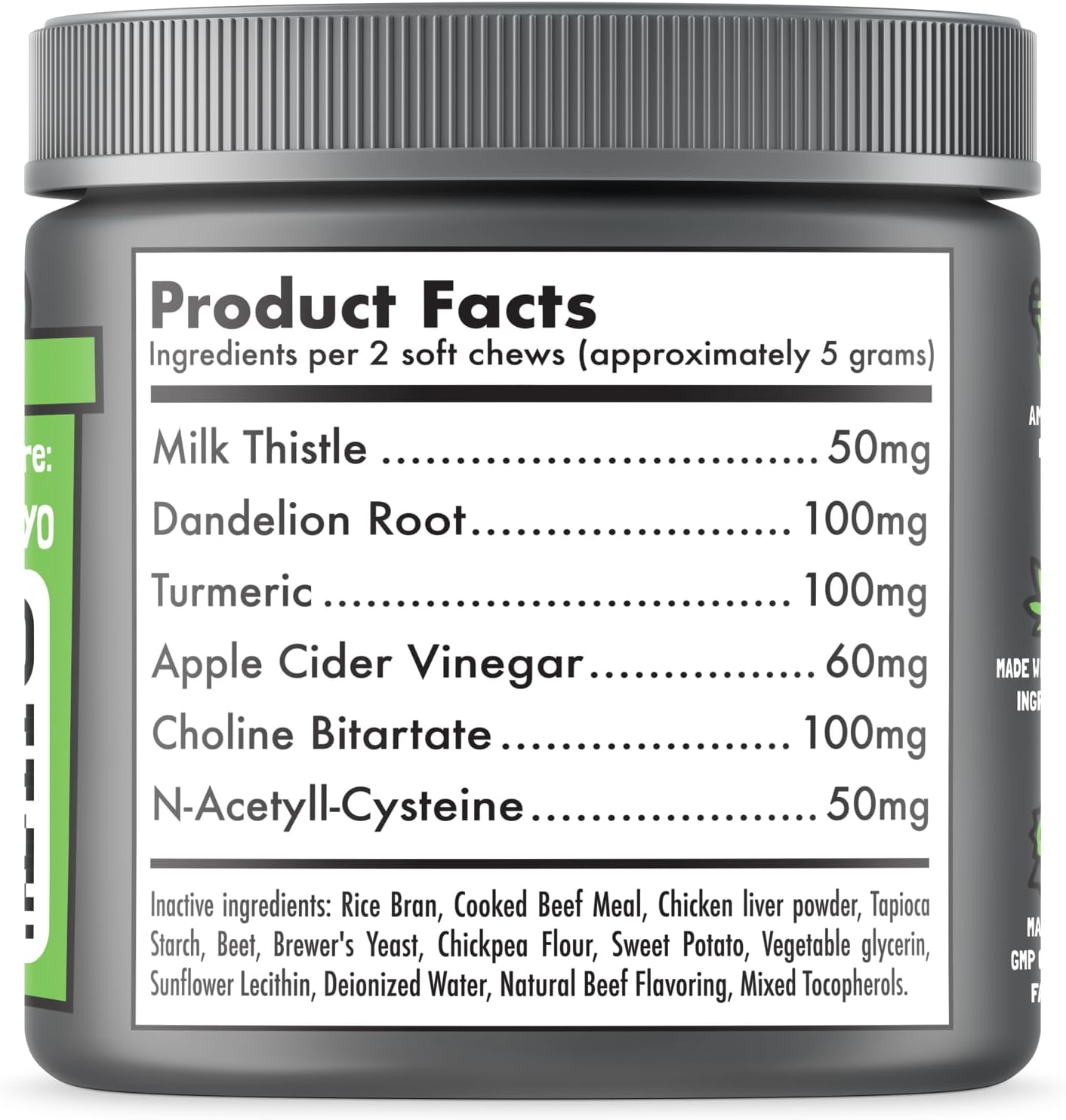 LEGITPET Liver & Kidney Support for Dogs with Milk Thistle, Dandelion Root & Turmeric - 120 Soft Chews - görsel 6