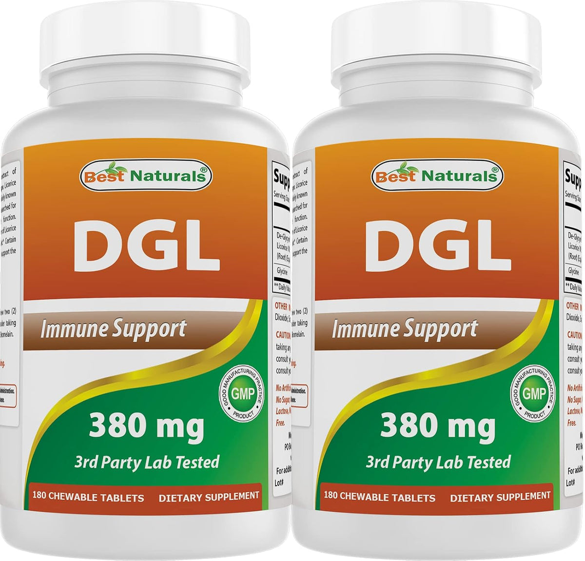 Best Naturals DGL Chewable 380 mg – 180 Tablets (Pack of 2) - görsel 1