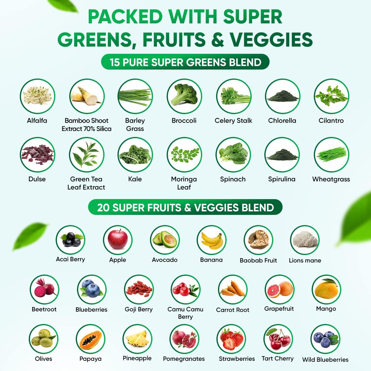 VVN Naturals Sugar-Free Organic Super Greens & Fruits Gummies (60 Vegan Gummies) - görsel 3