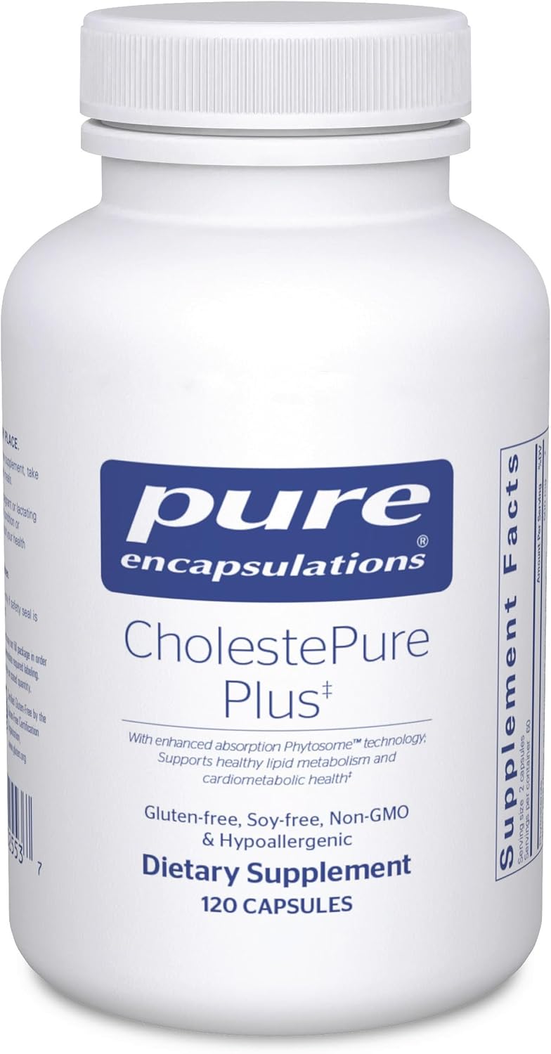 Pure Encapsulations CholestePure Plus - Berberine & Citrus Bergamot Food Supplement - Supports Normal Lipid Metabolism - 120 Capsules - görsel 1