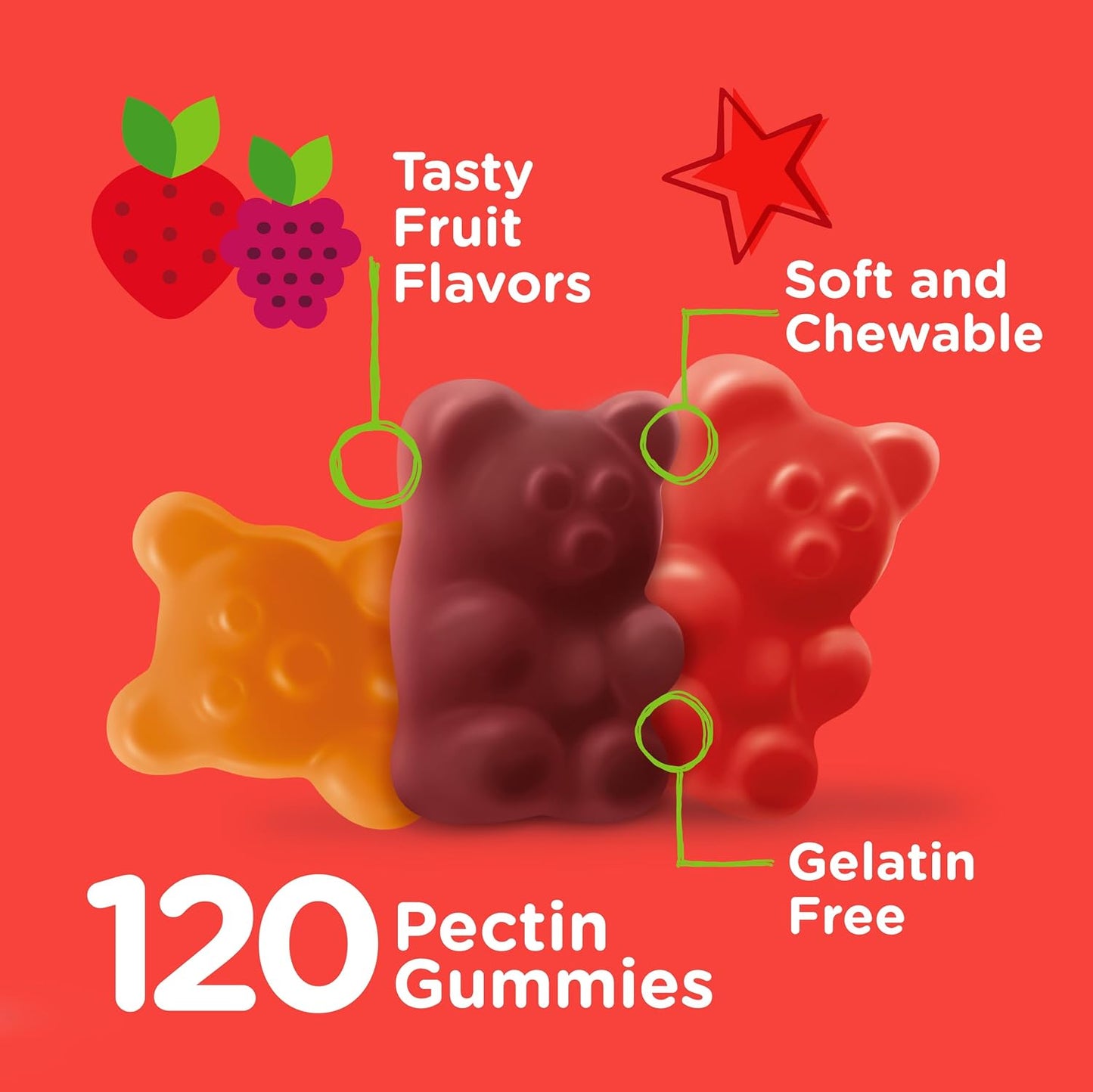 Viteey Kids Multivitamin Gummies – Complete Daily Essential Vitamins (120 Count) - görsel 3