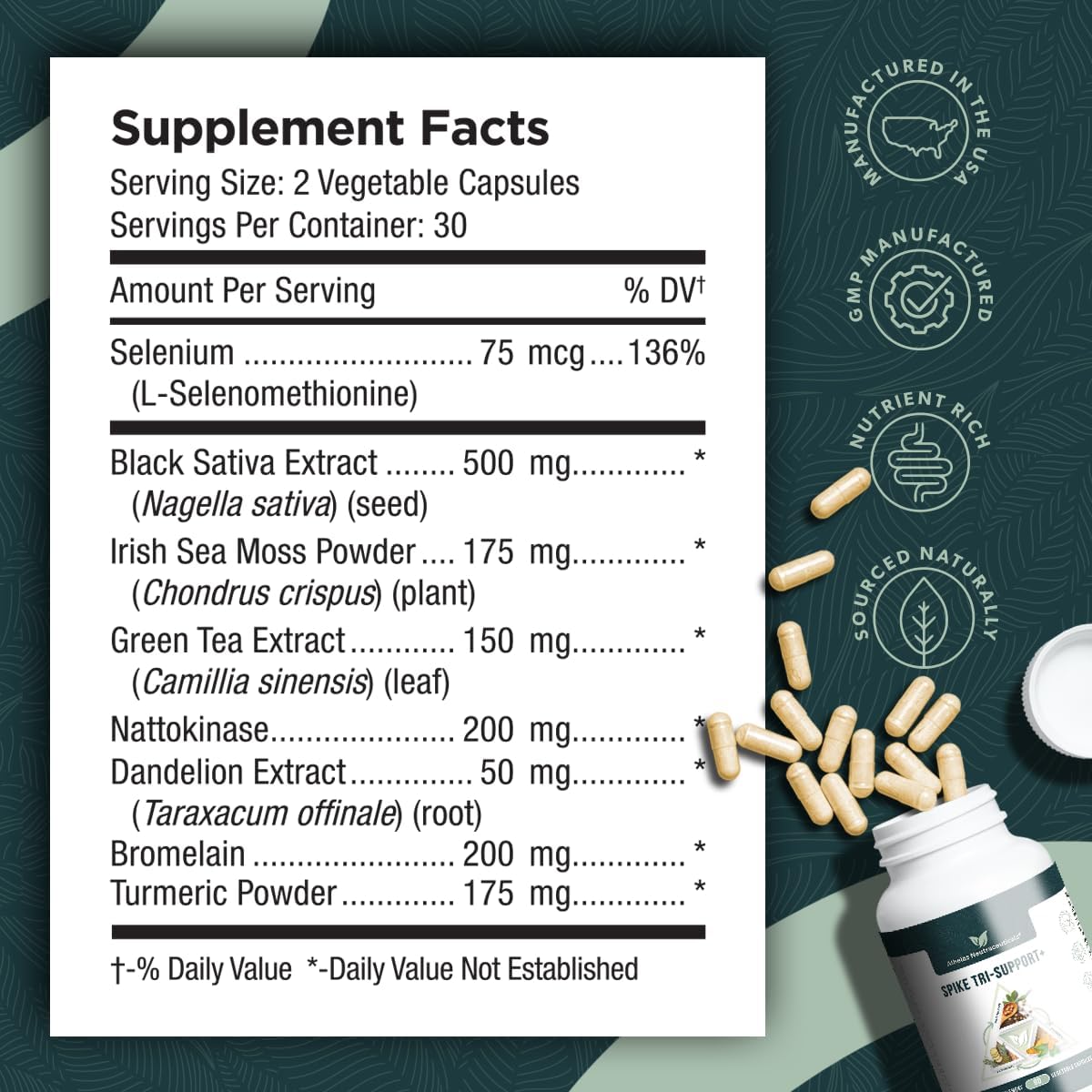 Spike Tri-Support+ with Nattokinase, Bromelain, and Turmeric - görsel 6