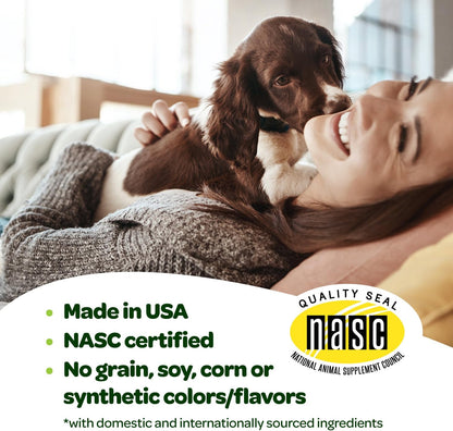 Ready Pet Go! Probiotic Chews for Dogs' Gut Health - Prebiotics and Digestive Enzymes, NASC Certified, 60 Chews