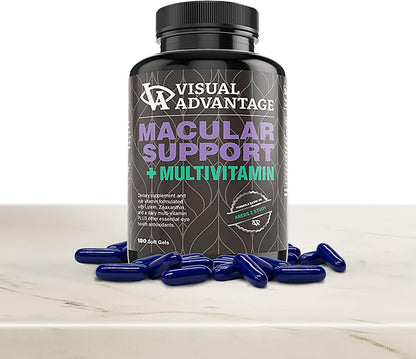 Macular Support Plus Multivitamin – AREDS2 Eye Supplements with Lutein & Zeaxanthin – 180 Soft Gels