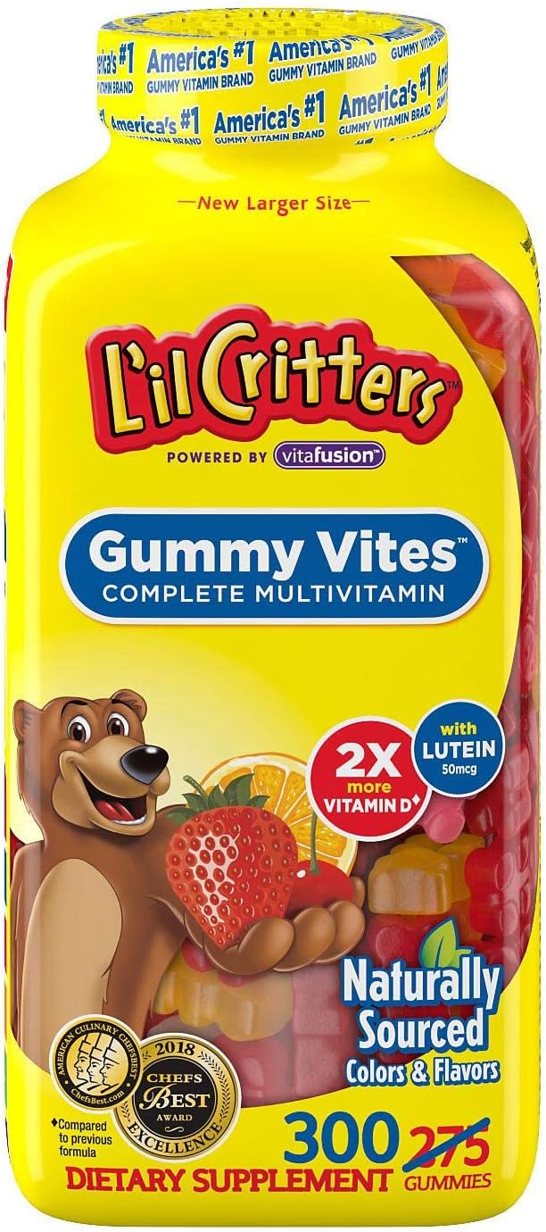 Lil Critters Gummy Vites Children's Chewable Gummy Bear Multivitamin, 300 Count - görsel 1