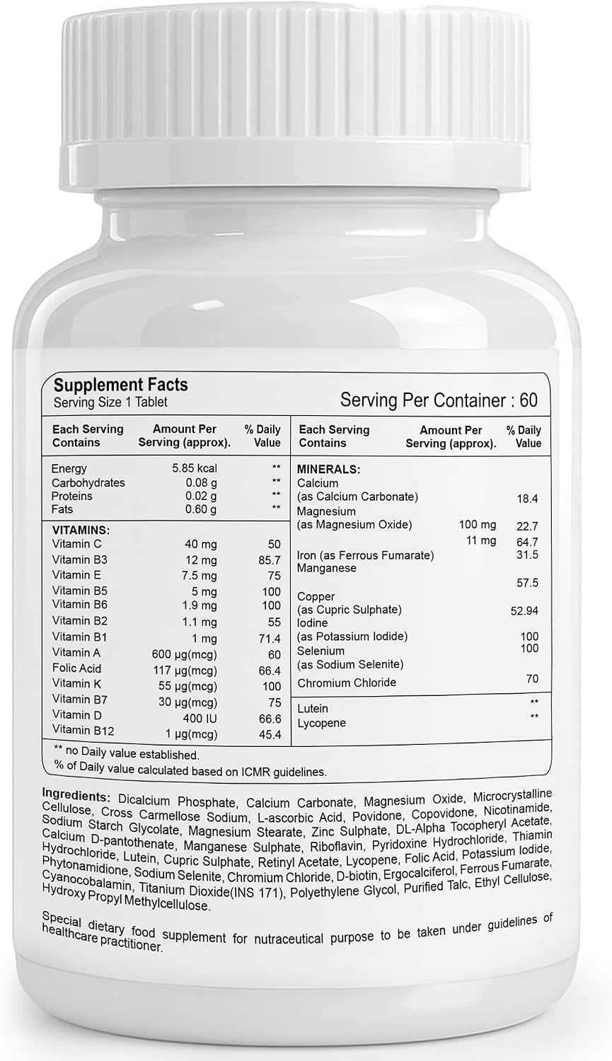 Healthvit Cenvitan Men Multivitamins and Multiminerals Tablets – 60 Count - görsel 7
