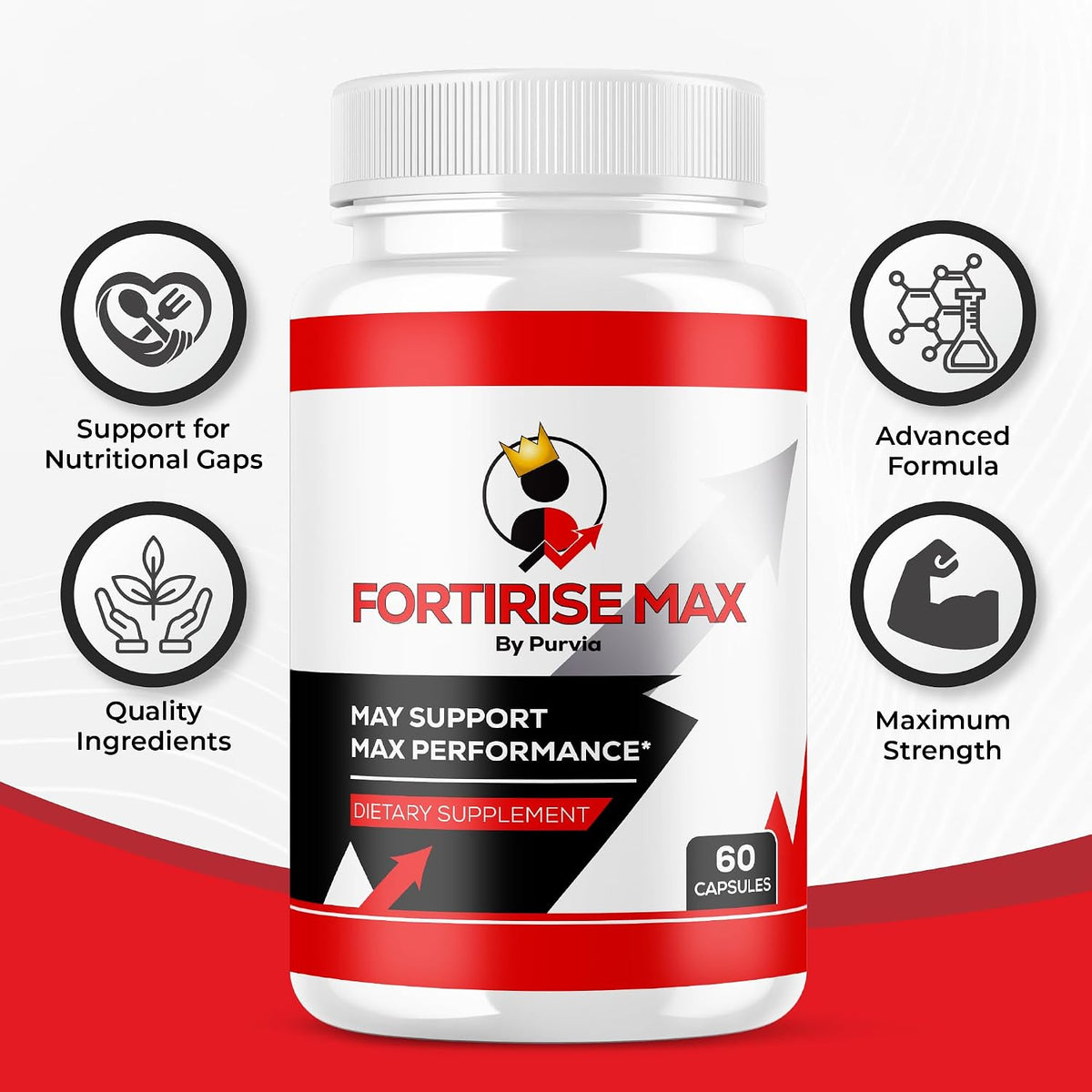 Fortirise Max - Maximum Strength Overall Wellbeing Support Supplement (60 Capsules) - görsel 4