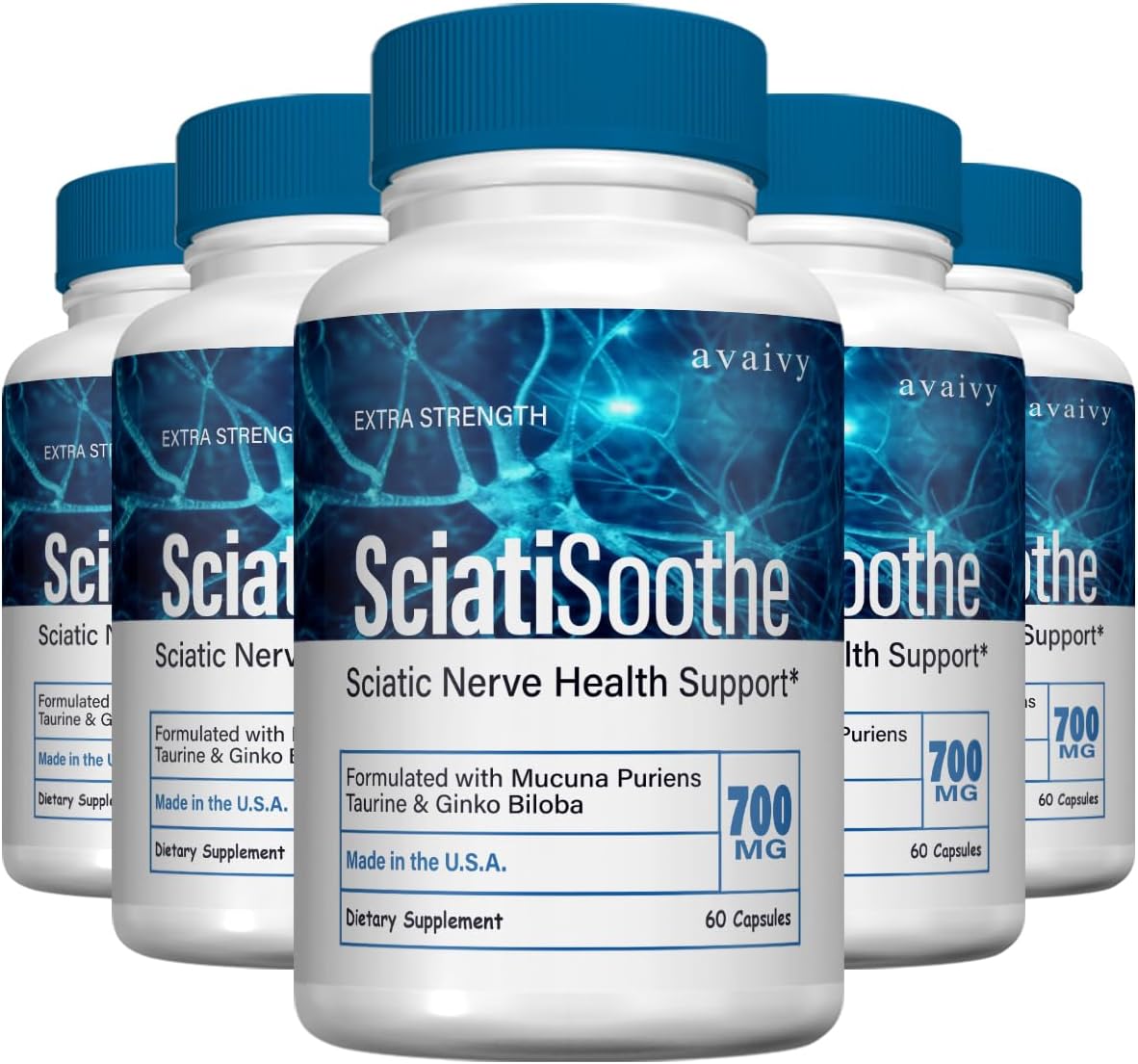 SciatiSoothe - Sciati Soothe Advanced Capsule Formula (5 Pack, 300 Capsules) - görsel 1