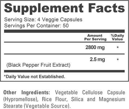 NusaPure Myo-Inositol - 2800mg per Serving, 200 Capsules (Vegetarian, Non-GM)