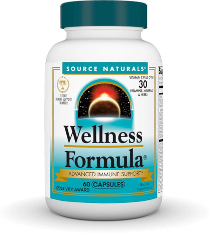 Source Naturals Wellness Formula Bio-Aligned Vitamins & Herbal Defence - 120 Capsules