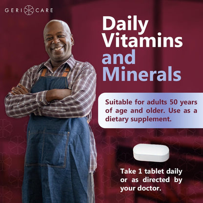 GeriCare Senior Tab 50+ Multivitamin and Minerals Tablets, 100 Tablets