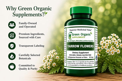 Yarrow Flower, 90 VCaps, Non-GMO, Gluten-Free (Pack of 1)