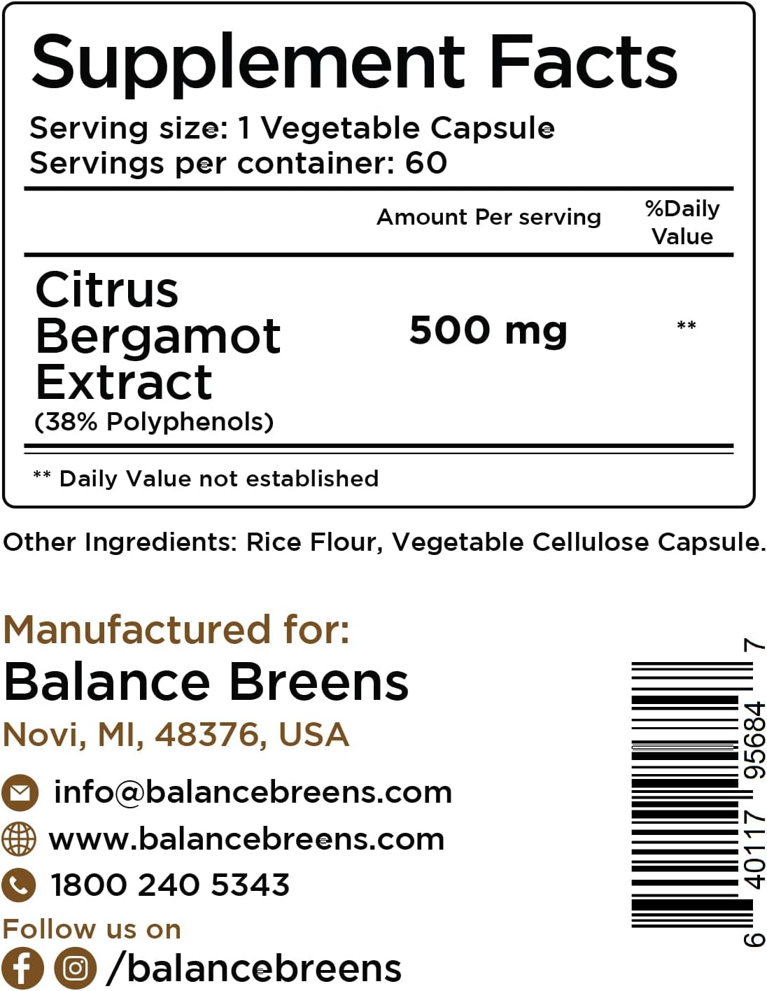Citrus Bergamot 500mg, 60 Vegan Capsules - – Third-Party Tested: Every batch undergoes rigorous testing in an – Image 7