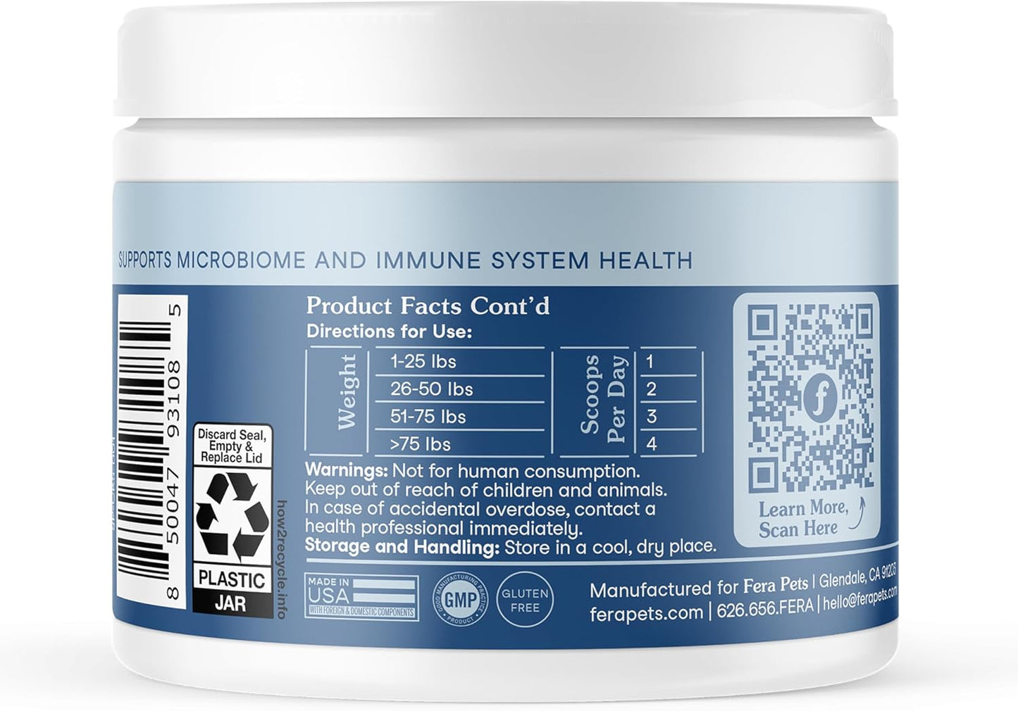 Fera Pets Postbiotics Plus Prebiotics for Dogs & Cats - 120 Scoops - görsel 8