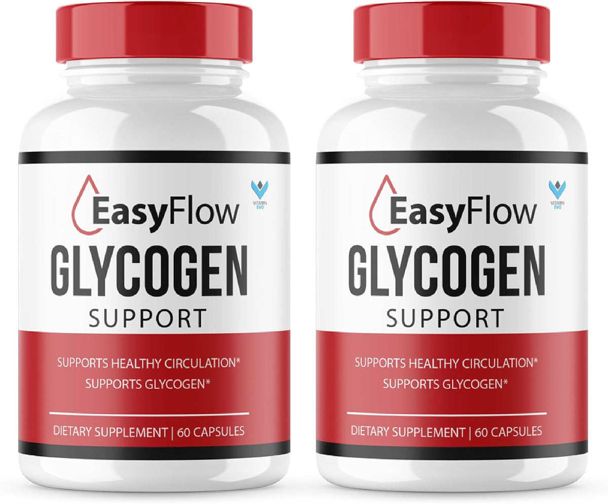 Easy Flow Glycogen Support - Maximum Strength Supplement (Pack of 2, 120 Capsules) - görsel 1