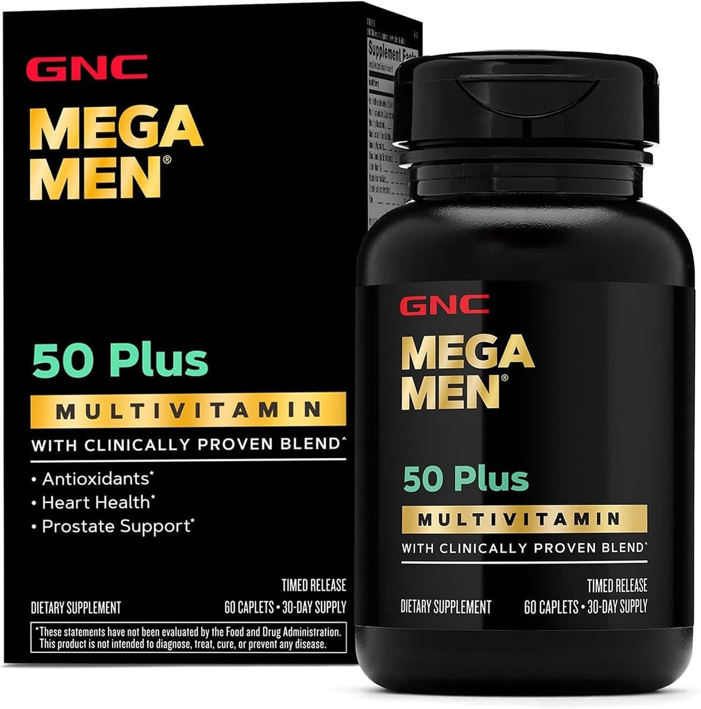 GNC Mega Men 50 Plus Multivitamin Caplets for Men Over 50 - görsel 1