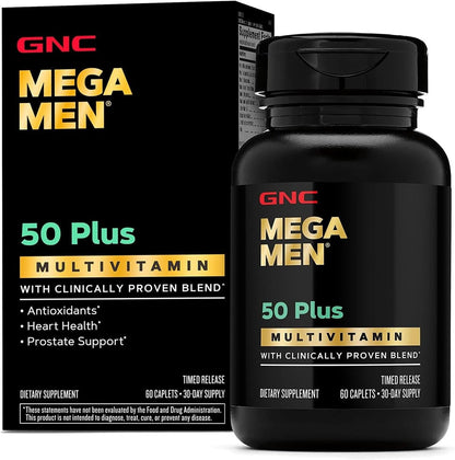 GNC Mega Men 50 Plus Multivitamin Caplets for Men Over 50